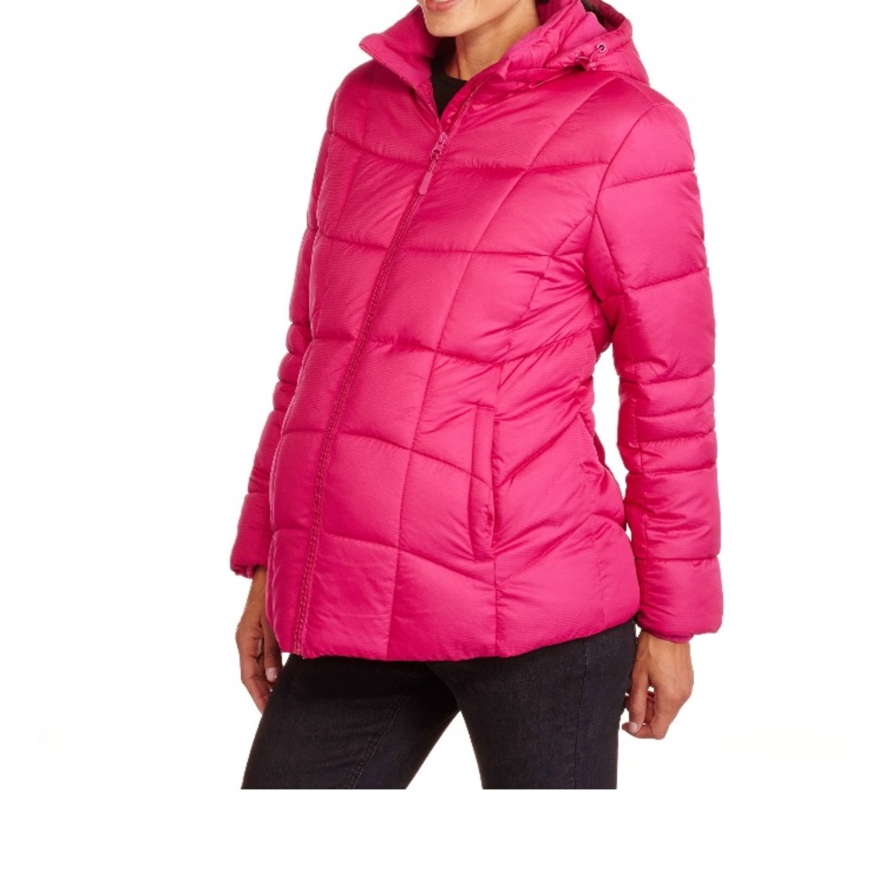 BLACK Faded Glory Maternity Puffer Coat Medium